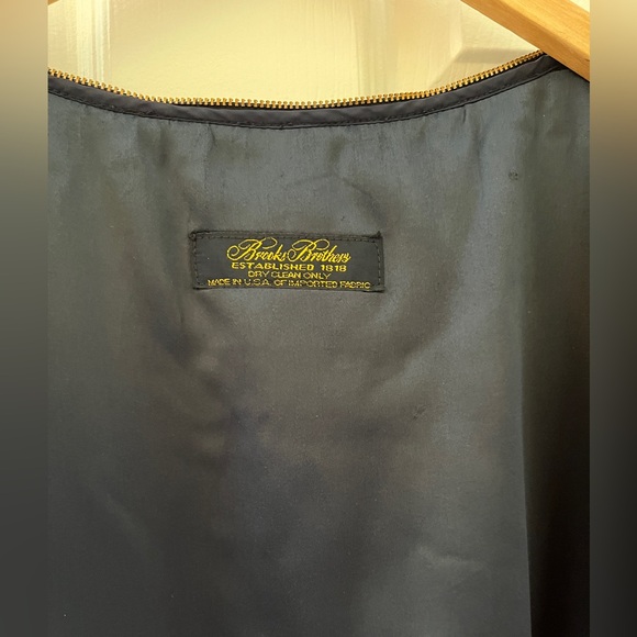 Brooks Brothers 100% Wool Liner ONLY For Trench Coat Zipper 54" Chest 41” Long - Picture 2 of 8